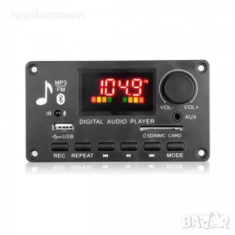 Mp3 плеър 2*40W DC 7V/26V с Bluetooth 5.0 модул за вграждане Sd, Fm, папки, Fm, Mic, Call, AUX, снимка 4 - MP3 и MP4 плеъри - 37518895