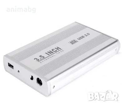 ANIMABG Кутия за HDD SSD 3.5 SATA преносим хард диск с USB връзка към PC компютър лаптоп Laptop NVR , снимка 1 - Захранвания и кутии - 44083632