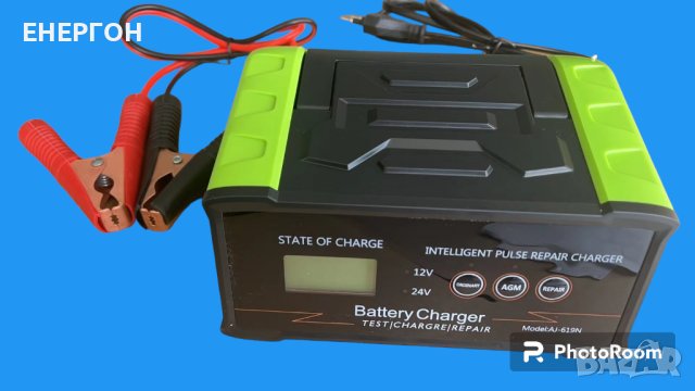 Умно Зарядно за акумулатор 16A 12v - 24v с амперметър и процесор AGM, снимка 5 - Аксесоари и консумативи - 40594306