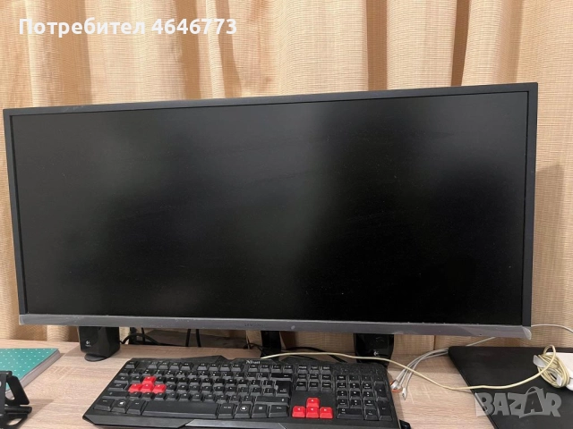 монитор Samsung 34" c Logitech високоговорители и субуфер, снимка 2 - Монитори - 52355607