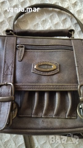 Чанта Daniel Ray от естествена кожа, сиво-кафяв цвят, снимка 5 - Чанти - 37050838