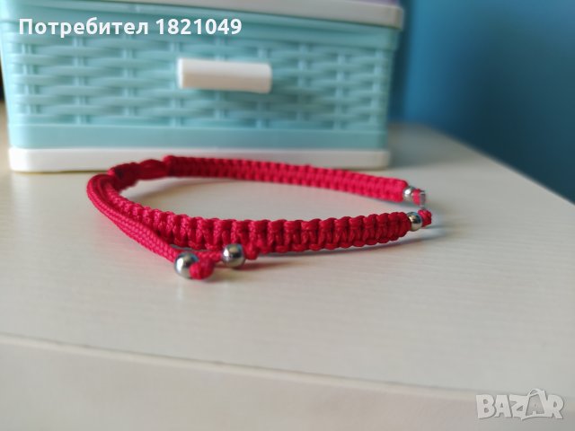 Детска, дамска, мъжка червена гривна с кръст подходящи за кръщене, снимка 7 - Гривни - 33237602