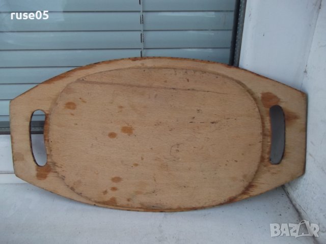 Поднос стар дървен пирографиран, снимка 3 - Други ценни предмети - 38452630