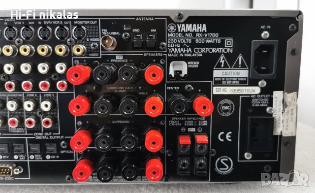 7.1 домашно кино стерео усилвател ресийвър YAMAHA RX-V1700, снимка 12 - Ресийвъри, усилватели, смесителни пултове - 43142100
