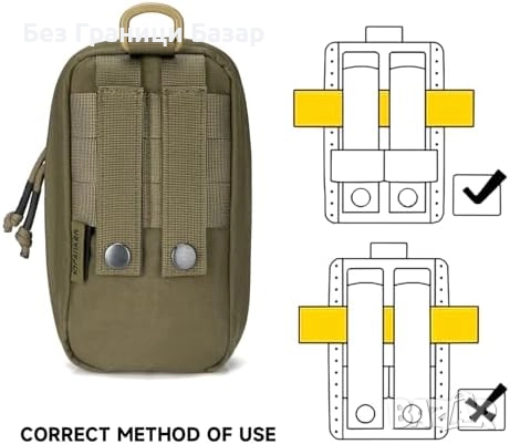  Нов Тактически IFAK MOLLE калъф 500D Cordura с държач за турникет, снимка 4 - Спортна екипировка - 52940632