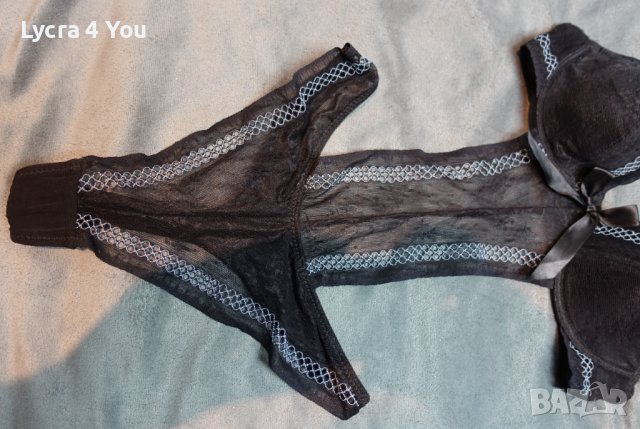 75В (S) размер еротично черно боди прашка с твърда чашка, снимка 3 - Бельо - 37972635