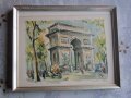 Стара картина Триумфалната Арка , снимка 5