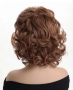 Къса дамска къдрава кафява синтетична перука с бретон, снимка 2