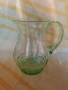 Красива стара кана от зелено стъкло , снимка 2
