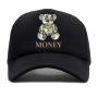 Нова дишаща шапка с козирка с Мече - MONEY в бял или черен цвят, снимка 4