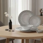 Комплект чинии 24 части с геометричен дизайн – Елегантност за всяка трапеза, снимка 5