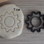 Зъбно колело пластмасов резец форма фондан тесто бисквитки, снимка 1 - Форми - 27154505