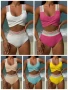 Дамски бански костюм от серията Rainbow Ribbon с висока талия от две части, 5цвята , снимка 1