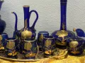 Луксозен комплект кобалт с позлата, снимка 15