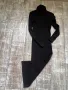  по тялото черна еластична вискоза спортно елегантна черна еластична рокля рипс рипсена пола яка, снимка 2