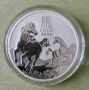 Сребърна монета, австралийски лунар, Кон, 1 унция, 2026 г. , снимка 3