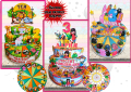 Картонени торти и парти артикули за момичета-авторски дизайн,фотопечат, снимка 8