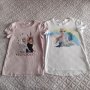 Комплект от две нови тениски с Елза и Ана- 16лв.