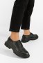 Дамски пролетни обувки Derby/Oxford, естествена кожа, черни, 38 , снимка 2