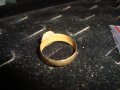ПОЗЛАТЕН БРОНЗОВ КРАЛСТВО ЮГОСЛАВИЯ РЕТРО ПРЪСТЕН с НАДПИС ОТВЪТРЕ 30-те ГОДИНИ 20656, снимка 5