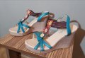 Нови сандали на платформа 38 номер сини, снимка 1 - Сандали - 28998218