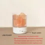 USB RGB настолна лампа с Хималайска Пушена Каменна Сол на Кристали, снимка 9