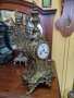 Красив голям антикварен френски бронзов каминен часовник , снимка 6