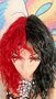 👑 💗Ново ! Артистична Двуцветна Чуплива Перука Средна Дължина Круела - Черен / Червен Цвят КОД 9106, снимка 4