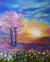 Пролетен залез, снимка 1 - Картини - 37219926