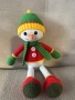 Коледна играчка плетен снежен човек, снимка 3