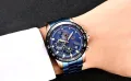 Мъжки спортно/елегантни кварцови хронографи LIGE *Blue/Black* Titanium !, снимка 6