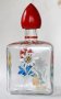 Стара Австрийска ръчно рисувана бутилка за алкохол 1960те