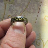 Страхотен пръстен Христина Топмодел емайл , снимка 1 - Пръстени - 27456717