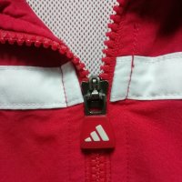 Adidas Vintage оригинално мъжко червено яке ретро винтидж размер 42/44 - L, снимка 4 - Якета - 43296276