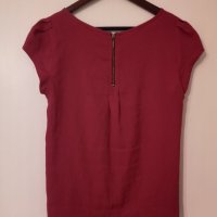 Нова Zara блузка тъмно червена М размер, снимка 2 - Корсети, бюстиета, топове - 36983504