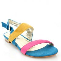 Разпродажба! Цветни равни сандали, снимка 1 - Сандали - 24693722