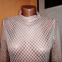 Красива Тюлена Блуза с лъскави камъчета. Код 2157, снимка 2 - Блузи с дълъг ръкав и пуловери - 44069432