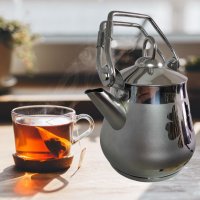 Чайник от неръждаема стомана с двойно дъно, снимка 6 - Аксесоари за кухня - 43006324