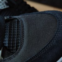 Nike Air Jordan 4 Retro Black Canvas Нови Оригинални Черни Мъжки Кецове Размер 45 Номер 29см, снимка 11 - Кецове - 40430204