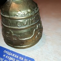 камбана-10х7см мед/месинг внос германия 2107211223, снимка 7 - Антикварни и старинни предмети - 33584324