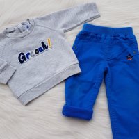Ватиран пантолан и блуза за бебе - 6 месеца, снимка 6 - Панталони и долнища за бебе - 34846616