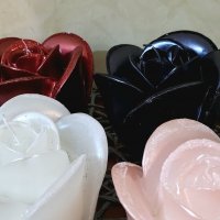 3D свещи - Черна роза, снимка 3 - Други - 39620165