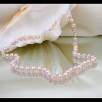 Колие от естествени перли *Хубава жена*,55см, снимка 1 - Колиета, медальони, синджири - 37704770