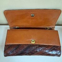 Чанта- клъч от змийска кожа, снимка 4 - Антикварни и старинни предмети - 40335422