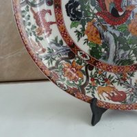 китайска порцеланова чиния ръчна изроботка, снимка 9 - Антикварни и старинни предмети - 26223816