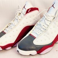 Nike Air Jordan 13 XIII Retro 2005 GREY TOE White Red Flint чисто нови 46ти номер 30см стелка, снимка 5 - Маратонки - 40582352