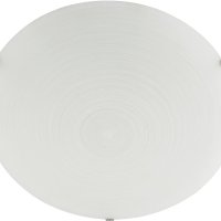 Традиционно матирано бяло 30 см стъклено таванно осветление| 2 x E27 |, снимка 3 - Лампи за таван - 43143679