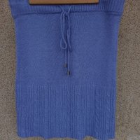 Плетен дамски комплект блуза с пола в лилава разцветка., снимка 5 - Костюми - 39387649
