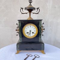 Френски каминен часовник. №1126, снимка 1 - Антикварни и старинни предмети - 34734160