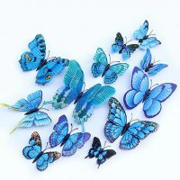 Комплект от 12 декоративни пеперуди, които да поставите на стената 3D с евтини магнитни декорации за, снимка 9 - Декорация за дома - 36629703